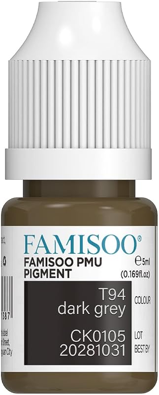 Pigmento para sobrancelhas PMU FAMISOO T94 Dark grey, 5 mL
