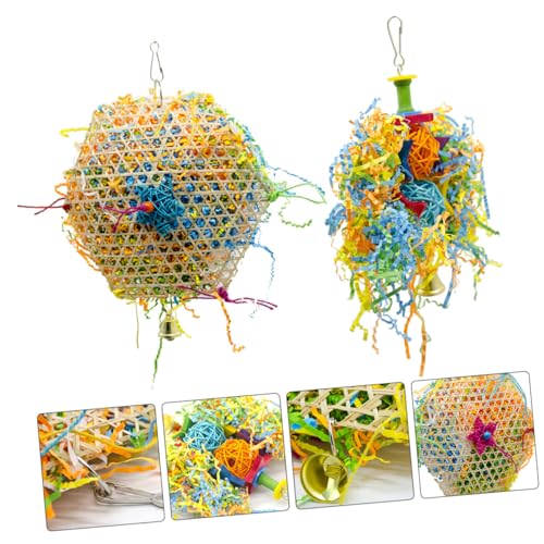 SUPVOX Shredding Bamboo Parrot Toys Pack Bird Plaything Pet Supplies Bird Chewing Toys -  16049G02ZZP9D