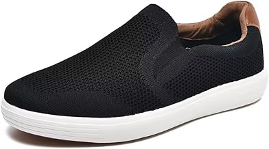TIOSEBON Men's Memory Foam Mesh Walking Shoes Arch Support Comfort Slip-on Loafer