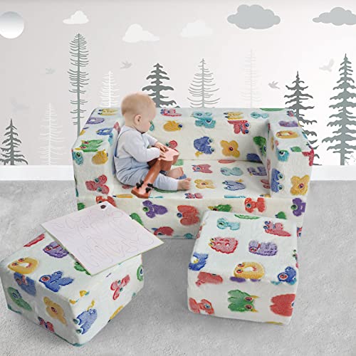 Memorecool Kids Couch Toddler Couch, Glow In The Dark Alphabet Kids Couch Fold Out, Baby Couch Kids Bedroom Furniture, Kids Sofa Play Couch For Playroom, Modular Kid Furniture For Bedroom #TOP5