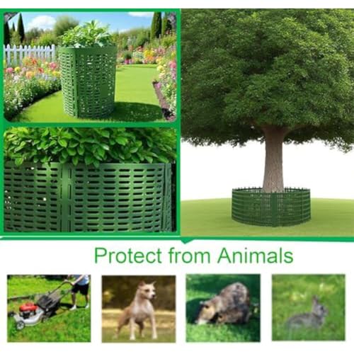 Protection de tronc d'arbre en polypropylène durable 38x25cm vert et noir