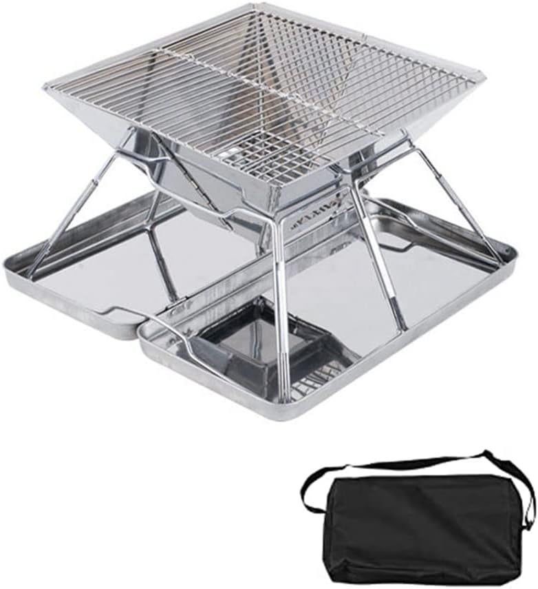Folding Camping Grill Set Portable Barbecue Grill Stove Mini Pit for Camping Picnic Accessories