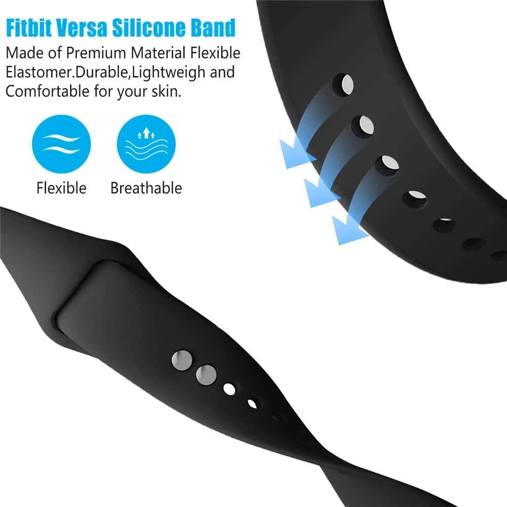 Silikon Armband Für Fitbit Versa 2 – Magnetisch, Weich, Sportarmband, Ersatzband Für Herren & Damen