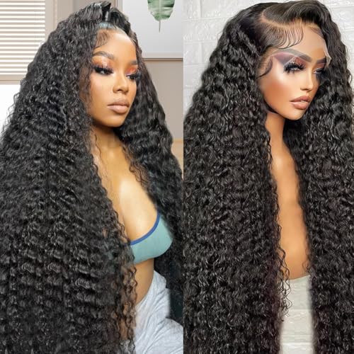 Zumuer 28 Inch 13x6 Deep Wave Lace Front Wigs Human