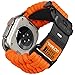 ULTIMAL Band Compatible with Apple Watch 49mm 45mm 44mm 42mm for Ultra Series 8 7 6 5 4 SE 3 2 1, Nylon Woven Loop Paracord Strap Design for Sports Outdoors with Adjustable Buckle (42mm/44mm/45mm/49mm, Orange)