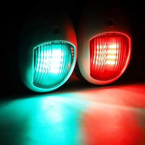 Miniatura 8 de 1 par rojo y verde 8 luces de navegación LED DC10V-DC30V luces de barco rojo y verde LED arco navegación luz de señal de vela para marina para barco