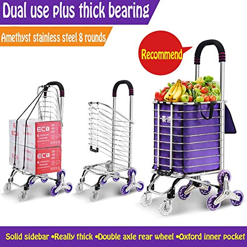 Outdoor-Einkaufstaschen, Treppenklettern, Einkaufstrolley, leichte Aluminiumlegierung mit Schwenkrädern, großer Wagen… – Bild 3