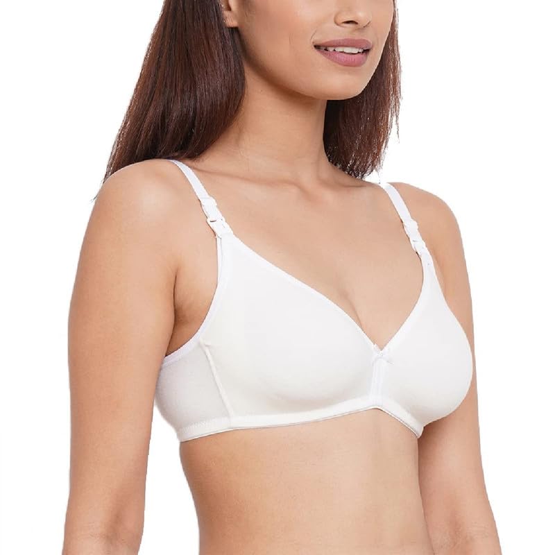 Image of Inner Sense Organic Cotton Bamboo Nursing Bra for Women I High Coverage Feeding Bra with Lace Detailing on Neckline I Non Padded Maternity Wear with Wirefree Design