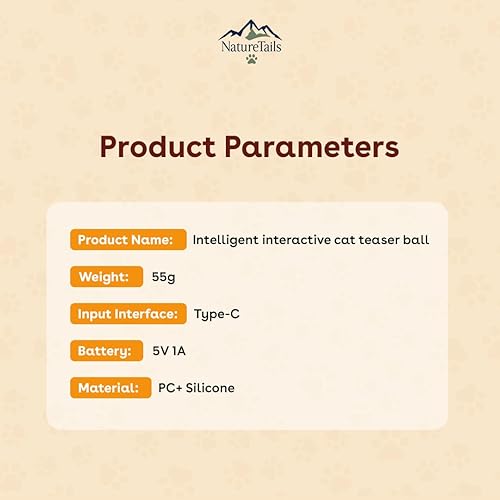 Miniatura 9 de NatureTails Juguetes interactivos para gatos de interior, bola de gato ágil en movimiento de tercera generación con cola de malla elástica, juguetes
