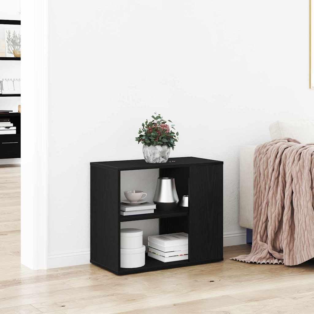 Aparador de roble negro de 60x30x50 cm que ahorra espacio en salón 1