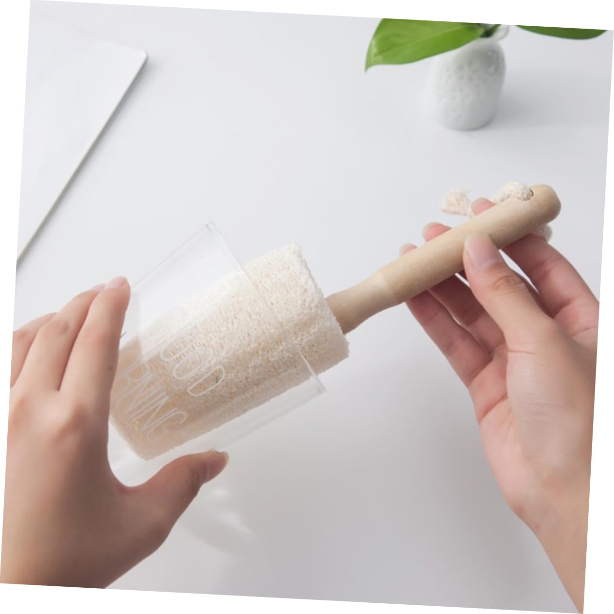 3 Set Bottiglie Spazzole Per Bottiglie Vasi E Teiere Loofah Per E Contenitori Cucina 3 Pezzi*3