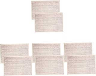 8 Pcs Dollhouse Floor Tiny House Accessories Miniature House Mini Flooring Paper Mini House Floor Sheet Floor Paper for Doll House Adhesive Mini House Floor Paper Doll House Decor