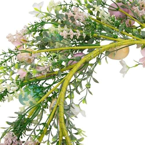 Couronne de fleurs de Pâques durable en brindilles mélangées