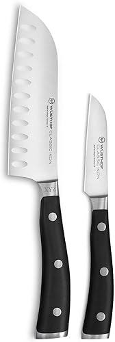 Vista 6 de WÜSTHOF Classic IKON - Juego de cuchillos de chef asiáticos de 2 piezas, color negro