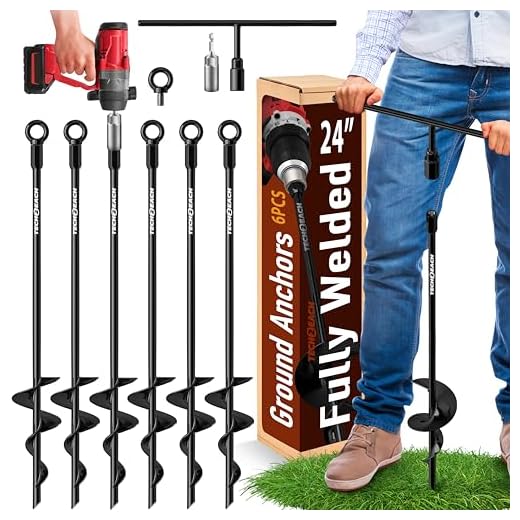 Heavy Duty 24 Inch Ground Anchors Set