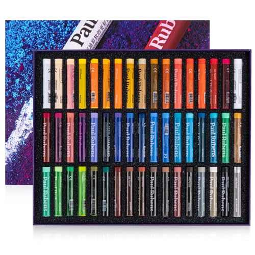 Paul Rubens アーティスト用オイルパステル 50色 鮮やかでクリーミーなソフトオイルパステルセット オイルパステル クレヨン 画材 絵画 描画