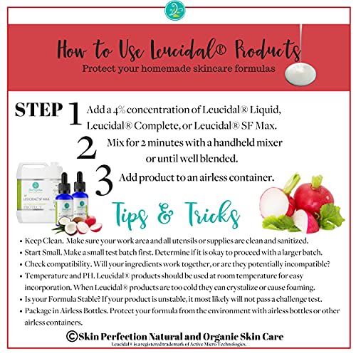 Skin Perfection Leucidal Liquid Radish Root Natural Protection Diy Lotion Making Approved By Eco-Cert Non-Synthetic, Chemical-Free Alternative (4 Ounces) #TOP4
