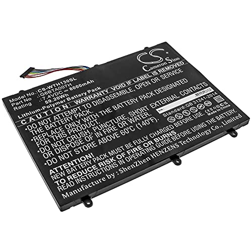 FYIOGXG Cameron Sino Battery for Wacom Cintiq Companion 2, DTH-W1300 PN:Wacom G6BTA007H 8000mAh / 59.20Wh