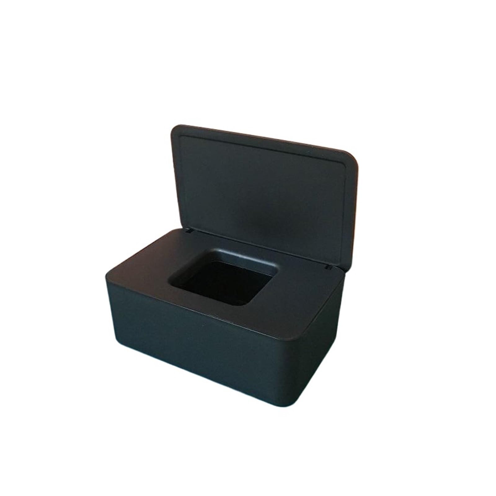 Tissue Box 1pc, Wet Tissue Box Desktop Seal Wipes Paper Storage Box Household Plastic Dust-proof With Lid Tissue(Black)