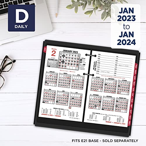 At-A-Glance 2023 Daily Desk Calendar Refill, 4-1/2" X 7-1/2", Refill B, Loose Leaf, Burkhart's Day Counter (E71250) #TOP1