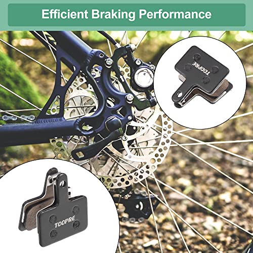 X AUTOHAUX 4 Pair Resin Disc Bike Brake Pads w/Split Pin for Shimano M315 M355, Black - Image 4