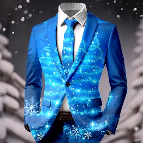 Blazer de Noël vert classique à deux boutons avec doublure soyeuse