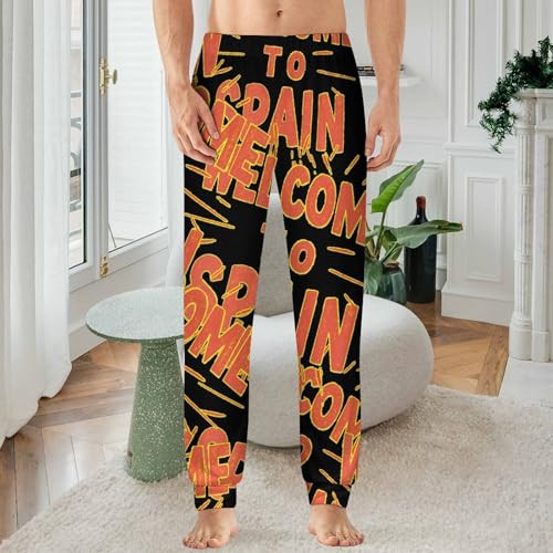 Spanish Welcome To Spain Men's Pajama Bottoms Sleep Lounge Soft Comfy Pants Sleepwear2
