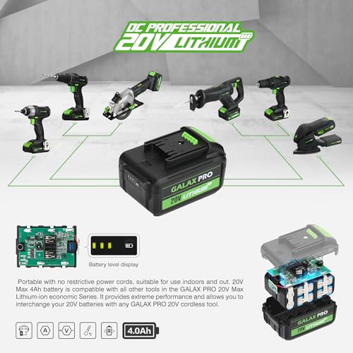 image for GALAX PRO 20V Cordless Reciprocating Saw, 0-3000RPM Variable Speed Pow