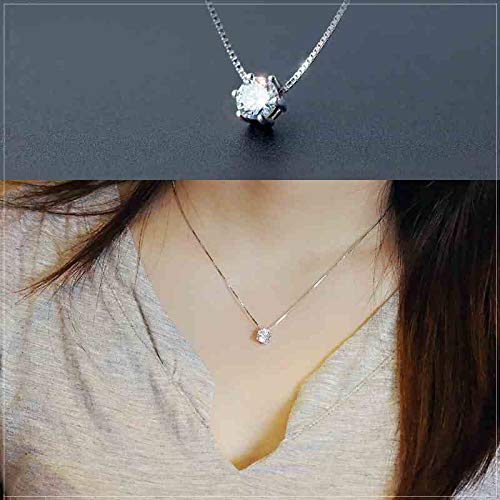 Collier de pendentif transparent en argent 925 pour vos soirées