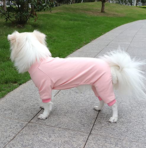 HuaLiSiJi Dog Pyjamas Cotton Pyjamas for Dogs Elastic and Take off Suitable for Small and Medium Dogs (Pink, 3XL) - Image 4
