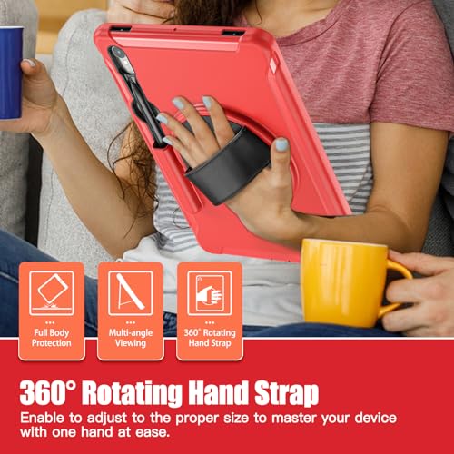 Coque Samsung Galaxy Tab S10 Lite rouge intégrale antichoc