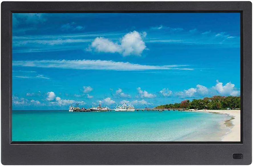 Cadre photo numérique 11,6 pouces IPS noir avec lecteur vidéo et entrée HDMI