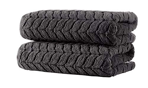 Bagno Milano 100% Turkish Cotton Jacquard Luxury Towel Set – Quick Dry Non-Gmo Ultra-Soft, Plush And Absorbent Luxury Durable Turkish Towels Set (Grey, 6 Pcs Towel Set) #TOP4