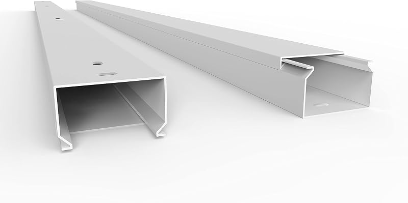 Goulotte Pro avec Trous au Sol, goulotte de câble 10 m, 40 x 25 mm – 5 x 2 m, Blanc – Blanc