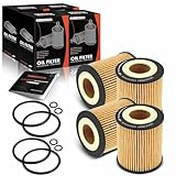 A-Premium 4-PC 10K Miles Protection Oil Filter Compatible with Ford Escape 2005-2009, Fusion 2006-2009 & Mazda 3 2004-2009, 6 2003-2011, 5 2006-2010, CX-7 2007-2009, Tribute & Mercury Mariner, Milan