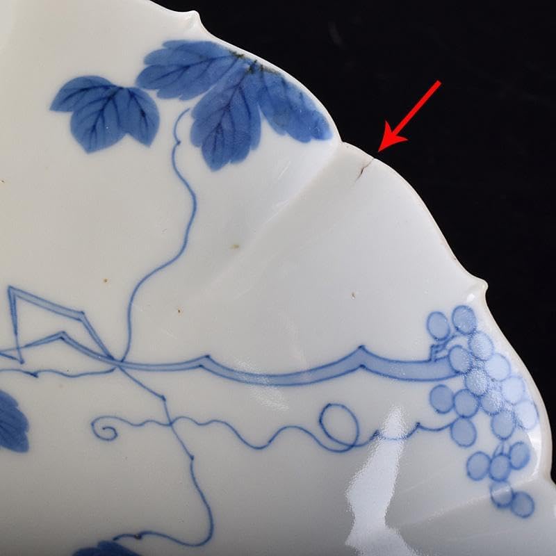 鍋島焼 藍鍋島 葡萄文 五寸皿 時代箱付 V R8114 - WWW.RIS3MEET.CZ