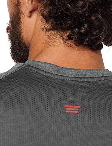 Speedo Print Camiseta de Manga Curta, Masculino, Cinza (Mescla Chumbo), G