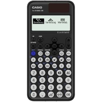 Casio FX-810DE ClassWiz School Calculator, Natural Display, German Menu | Complies with the guidelines for the use of digital