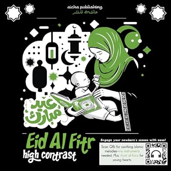 Paperback Eid al-Fitr High Contrast Baby Book: Eid-Themed Visual Delights: Black & White Patterns for Baby's Eye Development, Islamic Gift for Newborns. Book