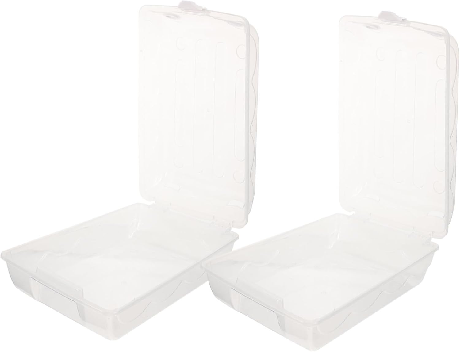 SOLUSTRE 2pcs Women Sneaker Storage Boxes Thicken Plastic Shoes Organizer Large Storage Box for Men and Women Style