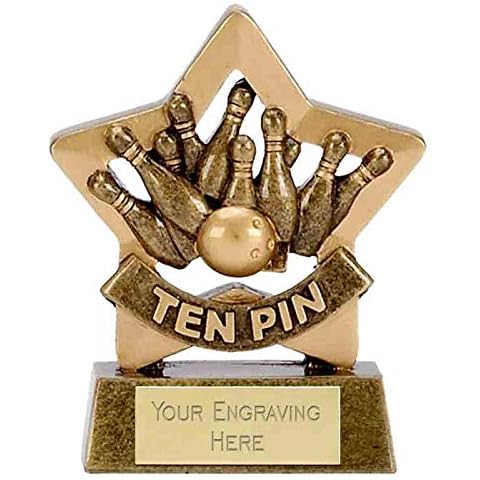 Mini Stars Ten Pin Bowling Trophy Award 8cm (3 1/4") Cover