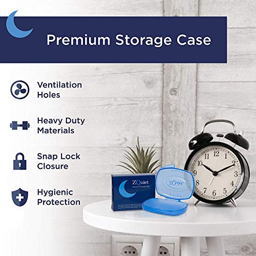 ZQUIET Premium Storage Case for ZQuiet Anti-Snoring Mouthpiece Comfort Size #2 (Anti-Snoring Device NOT Included) – Durable, Protective, Hygienic, Ventilated, for Everyday Storage and Travel - Thumbnail 4