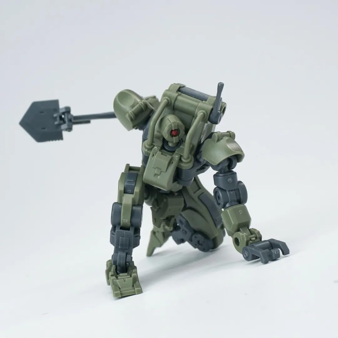 Sheik Mainland 1/144 - Super Mobile Battle Mech, Combat Engineer, Little Martin Green - 2PCS/4'',Model Kit,Highly Posable Collectible Model Ages 15+