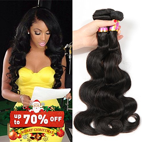 Bobofun Peruvian Body Wave 4 Bundles (14 16 18 20) 100% Curly Human Hair Weave Loose Wave Bundles Wet And Wavy Non Remy Hair Extensions