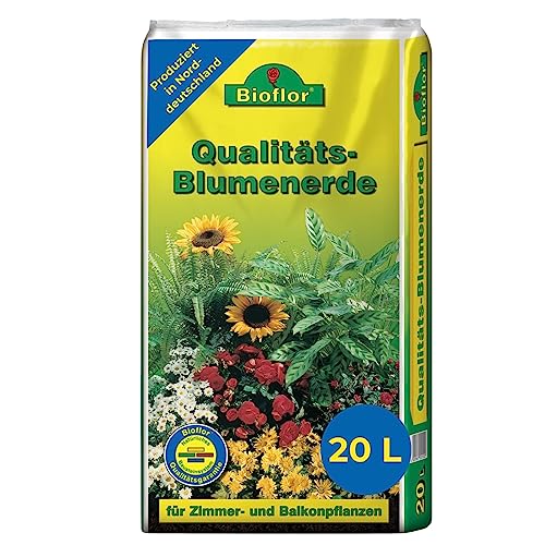 Bioflor Qualitäts-Blumenerde 20 L für gesunde Pflanzen I Garten- Balkon & Zimmerpflanzen-Erde I Optimale Nährstoffversorgung & Wurzelentwicklung I Blumenerde Zimmerpflanzen & Gartenerde