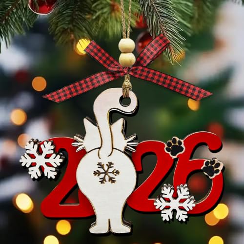 2026 Christmas Ornaments, Cat Ornaments for Christmas Tree, Funny Ornaments - image 2