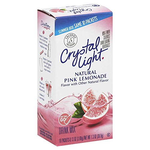 Crystal Light On The Go Pink Lemonade Powdered Soft Drink Mix, 0.13 Ounce - 10 Per Pack - 12 Packs Per Case. #TOP3