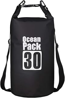 BETLEX 30L PVC Waterproof Dry Bag Sack Ocean Bag Pack Floating Camping | Black Color (58 cm x 41 cm) Price In India