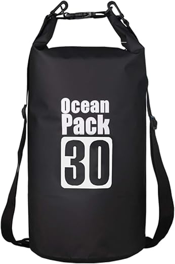 BETLEX 30L PVC Waterproof Dry Bag Sack Ocean Bag Pack Floating Camping | Black Color (58 cm x 41 cm)