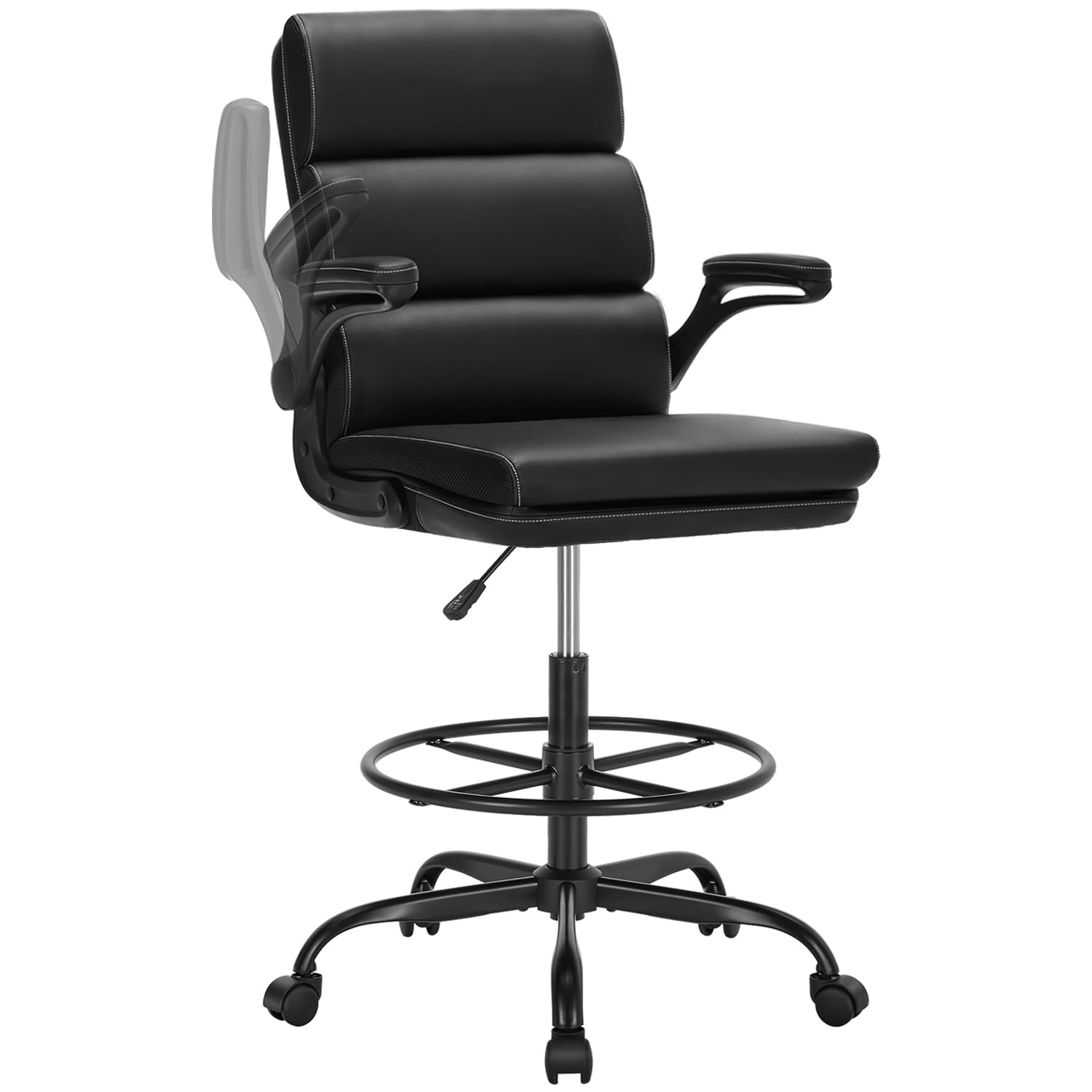 amseatec Drafting Chair, Tall Office Chair with Footrest for Standing Desk